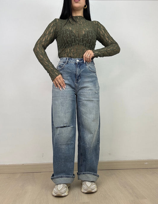 JEANS BAGGY STRAPPO